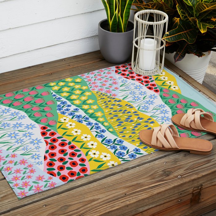 Spring Fields Outdoor Rug Gallery Image 2