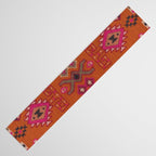 Moroccan Berber Geometric Pattern In Warm Earth Tones Table Runner Gallery Image 3