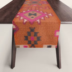 Moroccan Berber Geometric Pattern In Warm Earth Tones Table Runner Gallery Image 1
