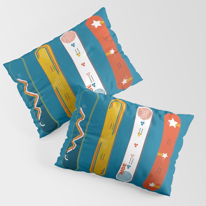 SNOWBOARD DESIGN Pillow Sham Gallery Image 3