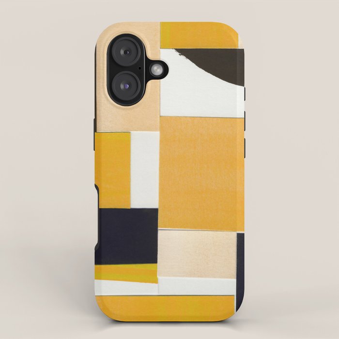 Yellow Abstract Collage iPhone Case Gallery Image 1