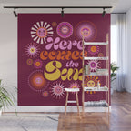 Here Comes the Sun - Pink and Magenta Wall Mural Gallery Image 1
