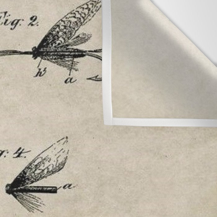 Vintage Rainbow Trout Fly Fishing Lure Patent Game Fish Identification Chart Wall Tapestry Gallery Image 3