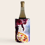 Tyrannosaurus Rex Dinosaur Riding Pizza In Space Wine Chiller Gallery Image 3