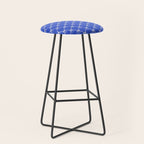 Bows & Ribbons Pattern XLVIII Bright Blue Stool Gallery Image 1