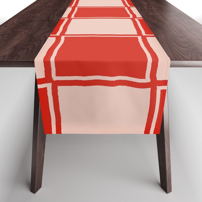 cola red checker Table Runner Gallery Image 1