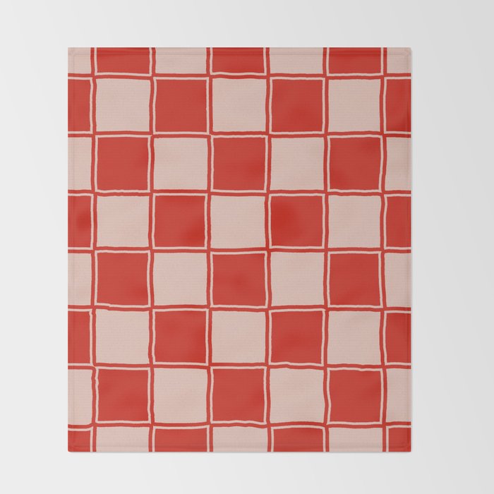 cola red checker Throw Blanket Gallery Image 2