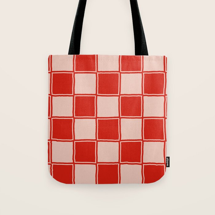 cola red checker Tote Bag Gallery Image 1