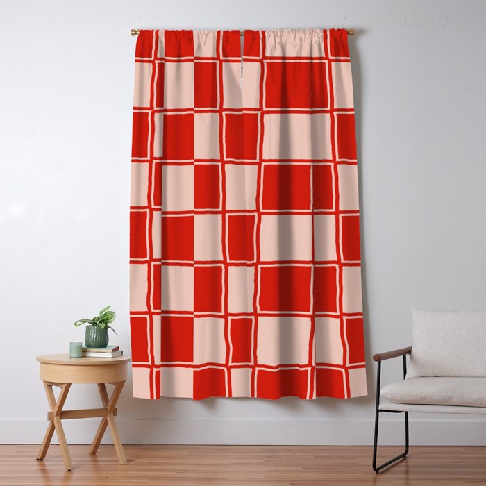 cola red checker Window Curtain Gallery Image 5