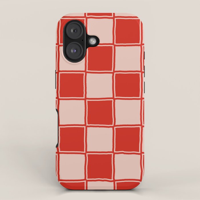 cola red checker iPhone Case