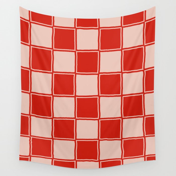 cola red checker Wall Tapestry Gallery Image 4