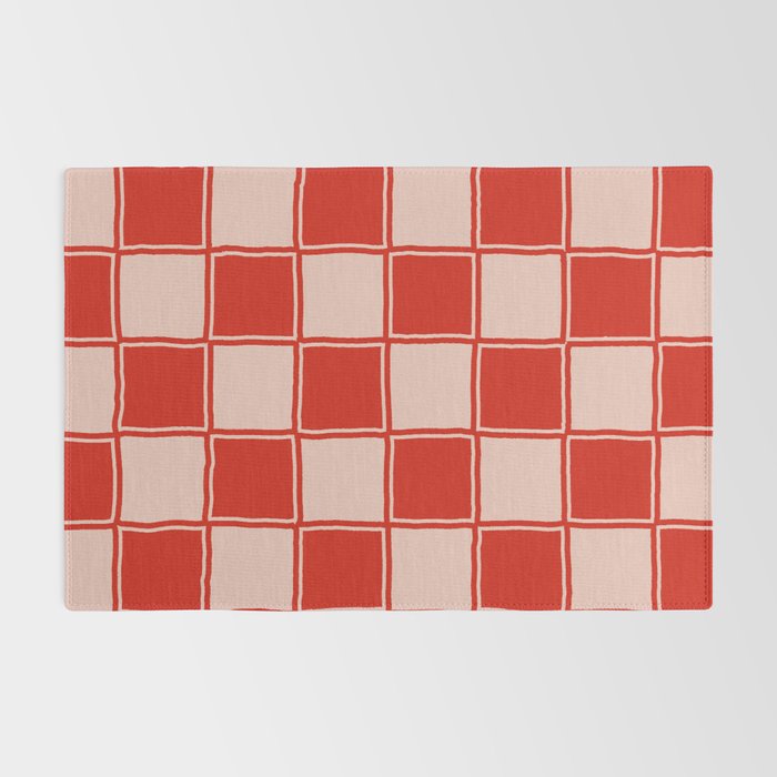 cola red checker Rug Gallery Image 2