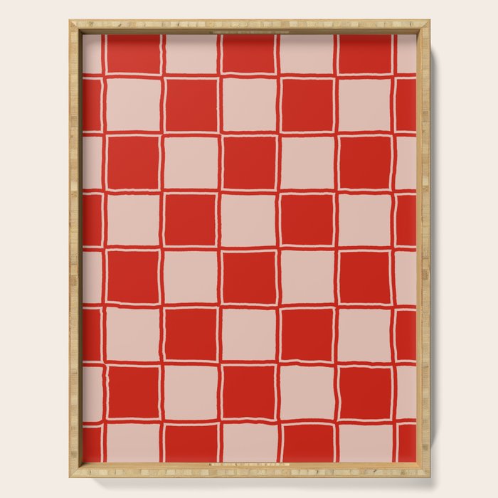 cola red checker Serving Tray Gallery Image 1