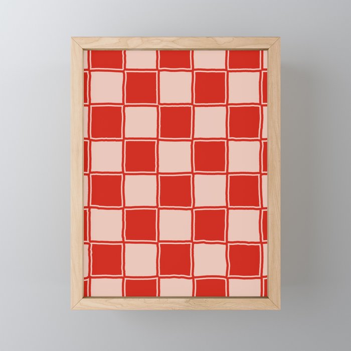 cola red checker Mini Art Print Gallery Image 1
