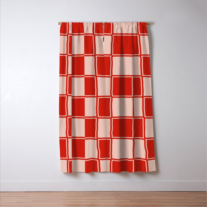 cola red checker Window Curtain Gallery Image 3