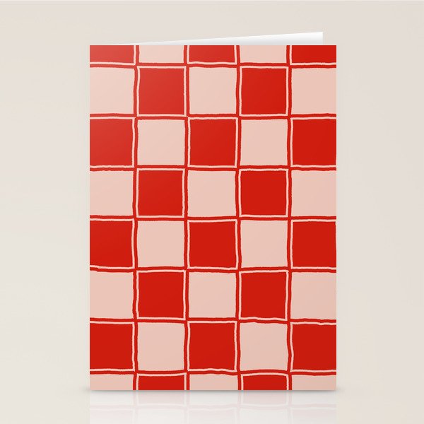 cola red checker Stationery Card Gallery Image 2
