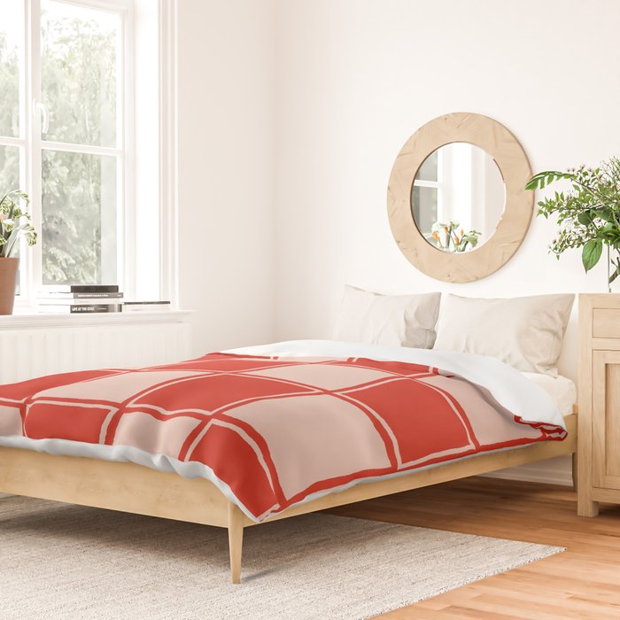 cola red checker Duvet Cover Gallery Image 2