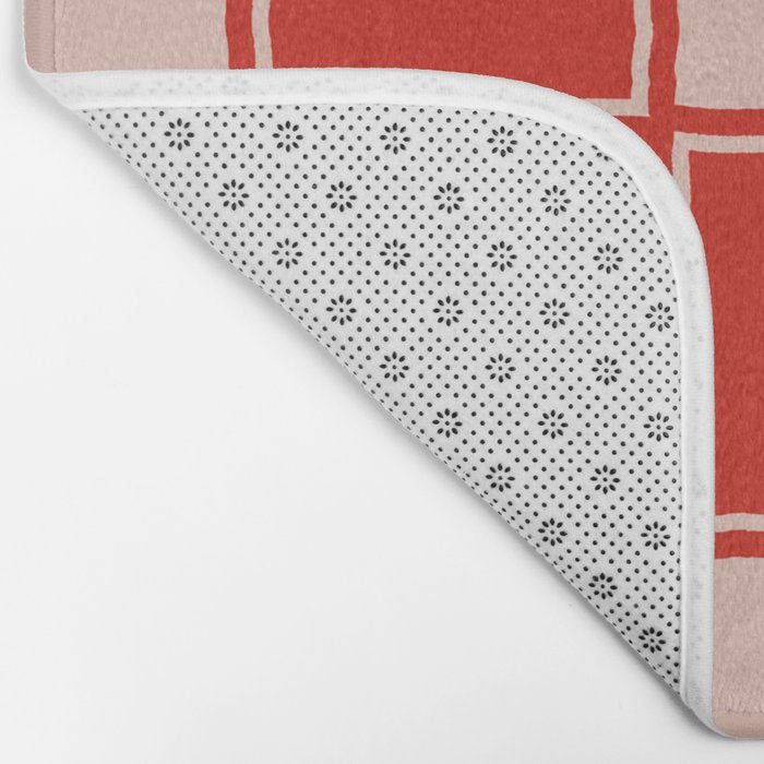 cola red checker Bath Mat Gallery Image 2
