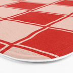 cola red checker Bath Mat Gallery Image 3