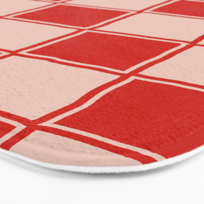cola red checker Bath Mat Gallery Image 3