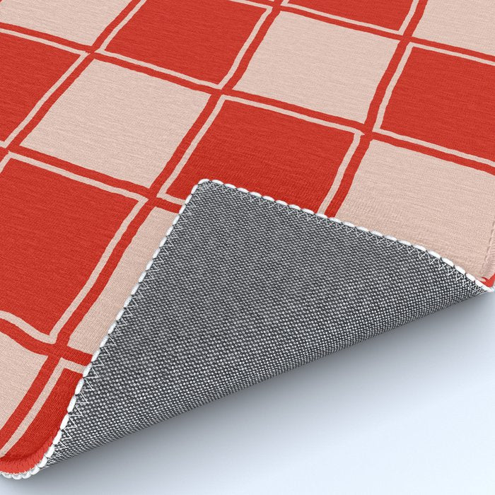 cola red checker Rug Gallery Image 4