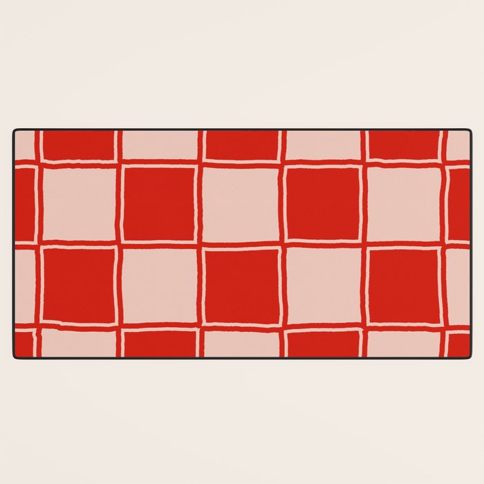 cola red checker Desk Mat Gallery Image 3