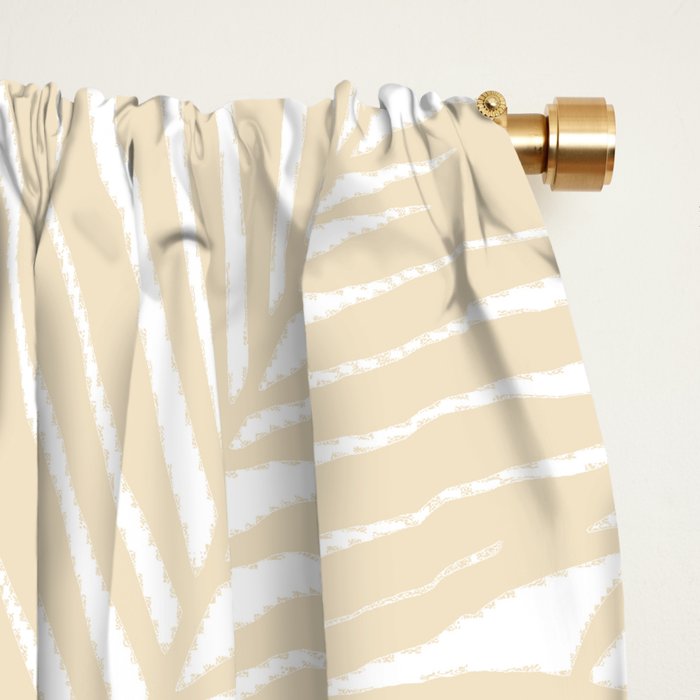 Modern tropical elegant ivory palm tree pattern Window Curtain Gallery Image 2