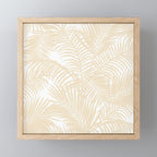 Modern tropical elegant ivory palm tree pattern Mini Art Print Gallery Image 1