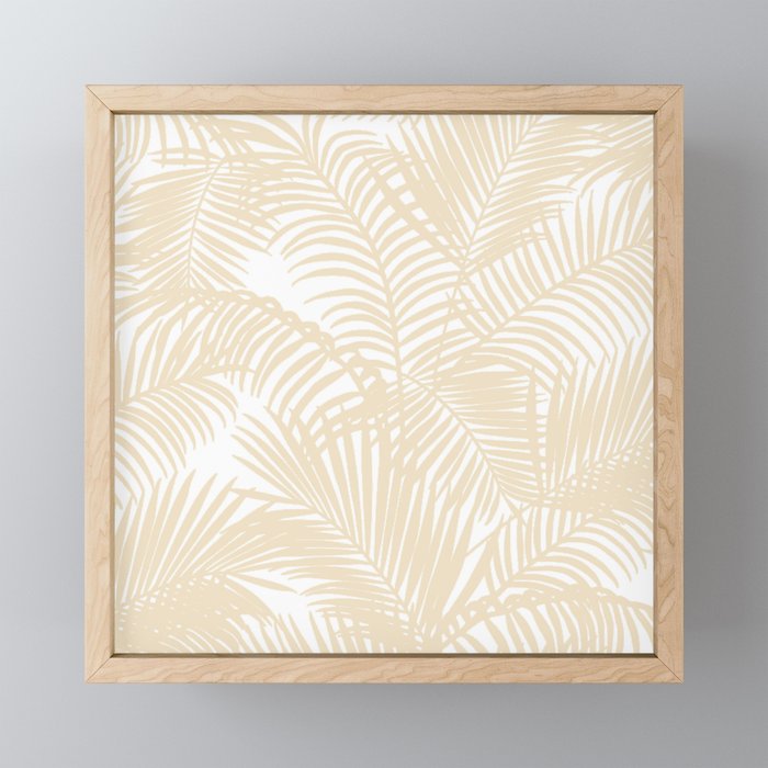 Modern tropical elegant ivory palm tree pattern Mini Art Print Gallery Image 1
