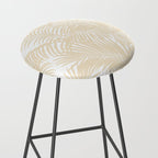 Modern tropical elegant ivory palm tree pattern Stool Gallery Image 2