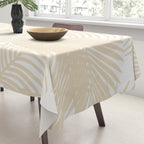 Modern tropical elegant ivory palm tree pattern Tablecloth Gallery Image 3