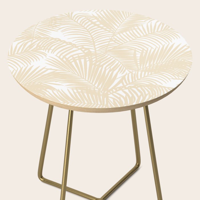 Modern tropical elegant ivory palm tree pattern Side Table Gallery Image 2
