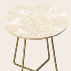 Modern tropical elegant ivory palm tree pattern Side Table Gallery Image 2