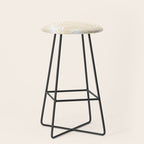 Modern tropical elegant ivory palm tree pattern Stool Gallery Image 1