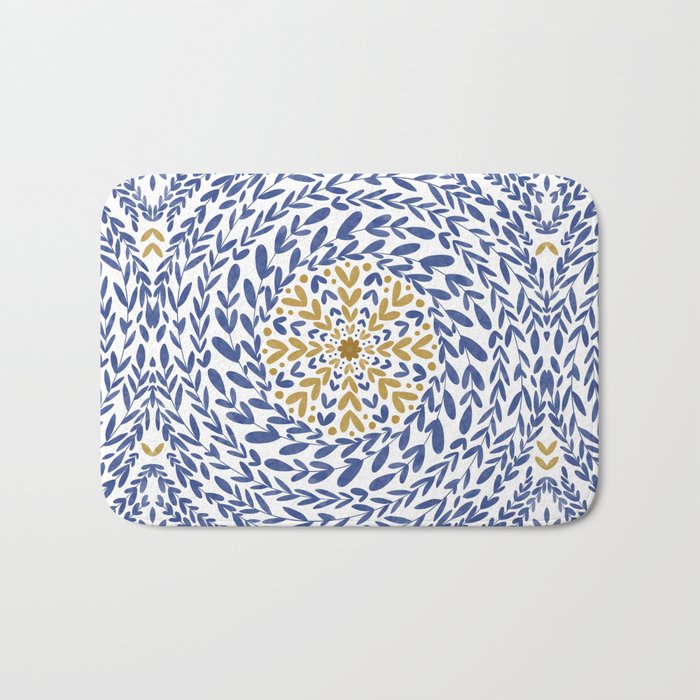 Intricate modern nature tile B Bath Mat Gallery Image 1
