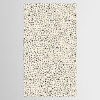 Painted Smudge Dots Organic Pattern in Black and Almond Cream Tablecloth Gallery Image 2