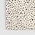 Painted Smudge Dots Organic Pattern in Black and Almond Cream Poster Gallery Image 3