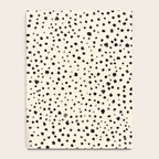 Painted Smudge Dots Organic Pattern in Black and Almond Cream Notebook Gallery Image 4