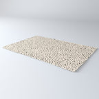 Painted Smudge Dots Organic Pattern in Black and Almond Cream Rug Gallery Image 3