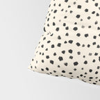 Painted Smudge Dots Organic Pattern in Black and Almond Cream Pillow Sham Gallery Image 4
