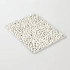 Painted Smudge Dots Organic Pattern in Black and Almond Cream Notebook Gallery Image 3