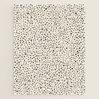 Painted Smudge Dots Organic Pattern in Black and Almond Cream Jigsaw Puzzle Gallery Image 1