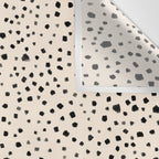 Painted Smudge Dots Organic Pattern in Black and Almond Cream Wall Tapestry Gallery Image 3