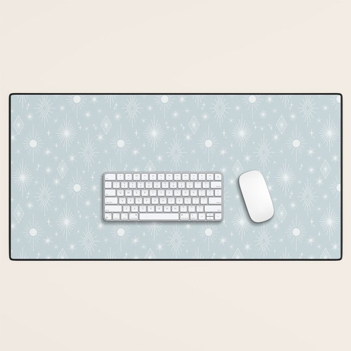Celestial Boho Diamonds . Silver Sky Desk Mat Gallery Image 1