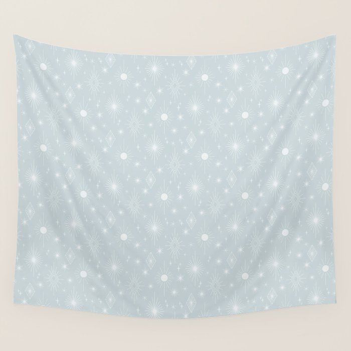 Celestial Boho Diamonds . Silver Sky Wall Tapestry Gallery Image 4