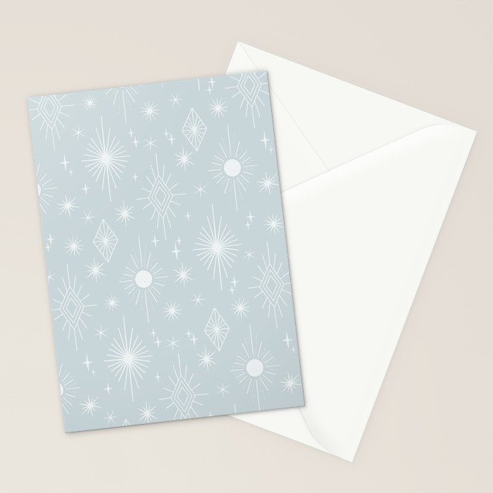 Celestial Boho Diamonds . Silver Sky Stationery Card Gallery Image 2