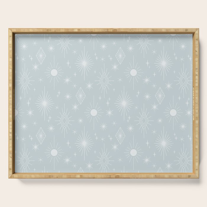 Celestial Boho Diamonds . Silver Sky Serving Tray Gallery Image 1