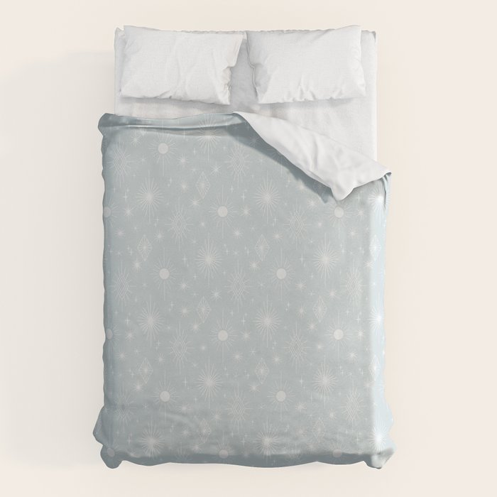 Celestial Boho Diamonds . Silver Sky Duvet Cover Gallery Image 6