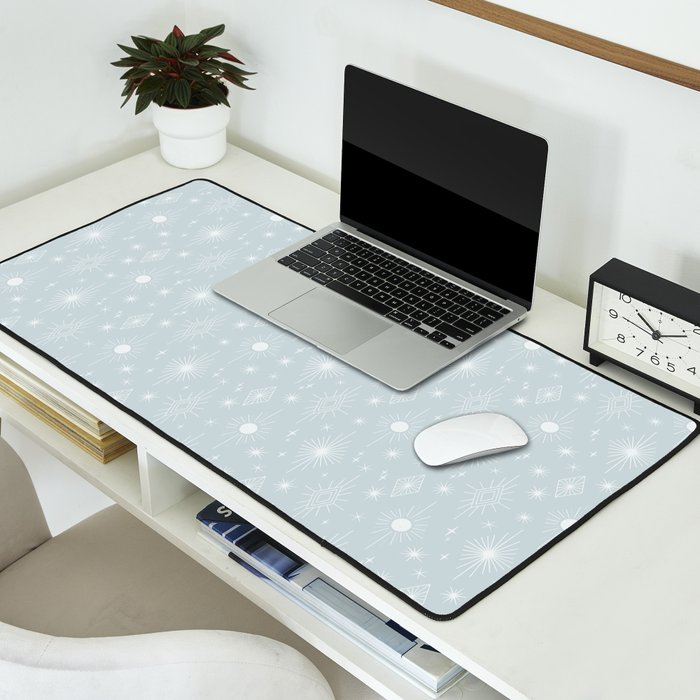 Celestial Boho Diamonds . Silver Sky Desk Mat Gallery Image 2