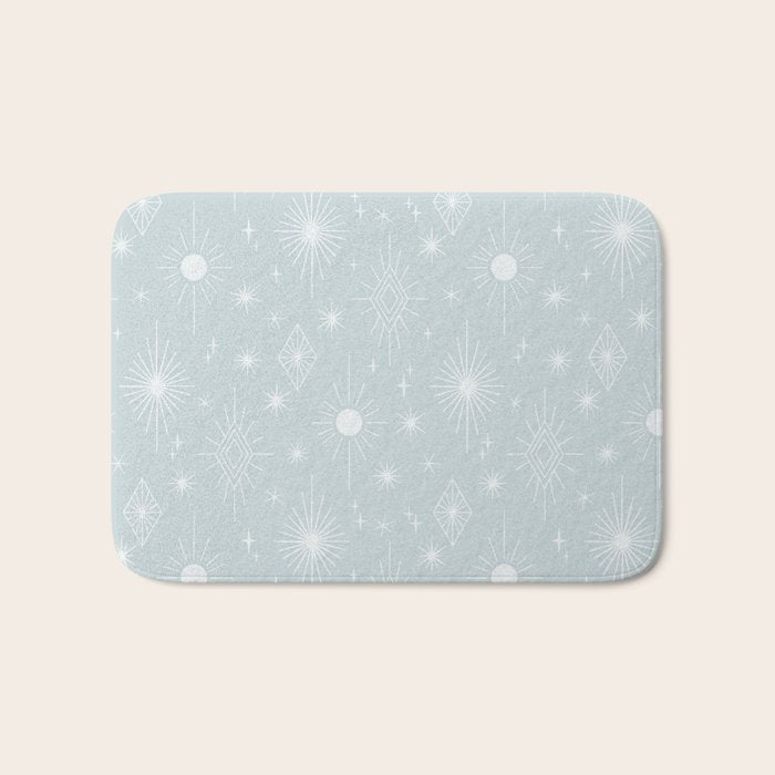 Celestial Boho Diamonds . Silver Sky Bath Mat Gallery Image 1